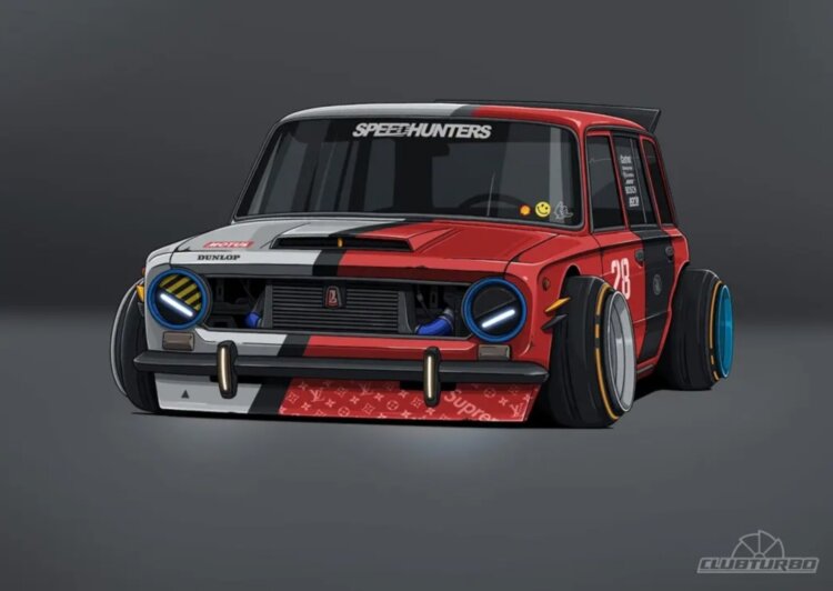 Постер Lada 2102 Wide & low